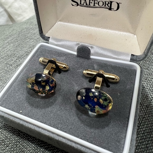 Vintage Stafford Cuff Links Never Used, New With Gold Filled and Contemporary. - Picture 3 of 7